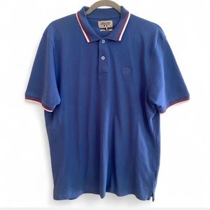 ENRICO COVERI SPORTSWEAR BLUE SHORT SLEEVE COTTON POLO SHIRT SIZE LARGE PREPPY